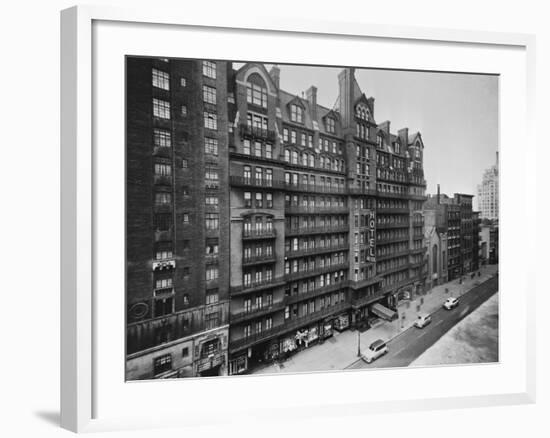 Exterior View of Chelsea Hotel in New York City-null-Framed Photographic Print