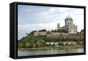 Exterior View of Esztergom Basilica from Danube River-Kimberly Walker-Framed Stretched Canvas