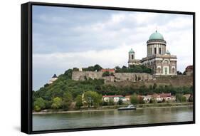 Exterior View of Esztergom Basilica from Danube River-Kimberly Walker-Framed Stretched Canvas