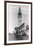 Exterior View of Ferry Building, Clock Tower - San Francisco, CA-Lantern Press-Framed Art Print