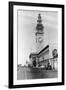 Exterior View of Ferry Building, Clock Tower - San Francisco, CA-Lantern Press-Framed Art Print