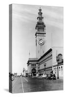 Exterior View of Ferry Building, Clock Tower - San Francisco, CA-Lantern Press-Stretched Canvas