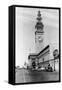 Exterior View of Ferry Building, Clock Tower - San Francisco, CA-Lantern Press-Framed Stretched Canvas
