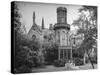 Exterior View of Gothic-Inspired House in the Hudson River Valley-Margaret Bourke-White-Stretched Canvas