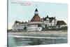 Exterior View of Hotel del Coronado from Pier - Coronado, CA-Lantern Press-Stretched Canvas