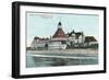 Exterior View of Hotel del Coronado from Pier - Coronado, CA-Lantern Press-Framed Art Print