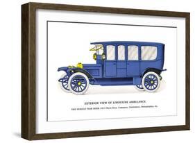 Exterior View of Limousine Ambulance-null-Framed Art Print