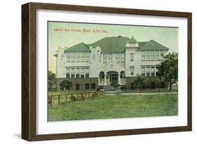 Exterior View of Lytton Avenue School - Palo Alto, CA-Lantern Press-Framed Art Print