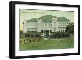 Exterior View of Lytton Avenue School - Palo Alto, CA-Lantern Press-Framed Art Print