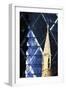 Exterior View of Mirrored Windows of 30 St Mary Axe, Formerly known as Swiss Re Building-null-Framed Giclee Print