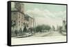 Exterior View of Public Library on Santa Clara Ave - Alameda, CA-Lantern Press-Framed Stretched Canvas