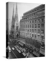 Exterior View of Saks Fifth Ave. Department Store-Alfred Eisenstaedt-Stretched Canvas