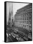 Exterior View of Saks Fifth Ave. Department Store-Alfred Eisenstaedt-Framed Stretched Canvas