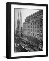 Exterior View of Saks Fifth Ave. Department Store-Alfred Eisenstaedt-Framed Photographic Print