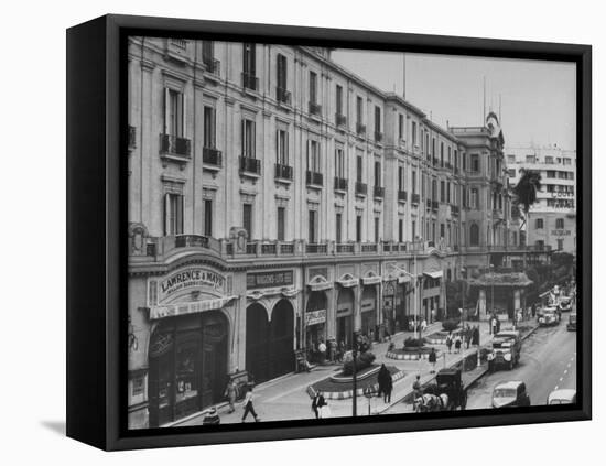 Exterior View of Shepheard's Hotel-Bob Landry-Framed Stretched Canvas