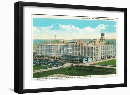 Exterior View of Sun-Maid Raisin Plant - Fresno, CA-Lantern Press-Framed Art Print