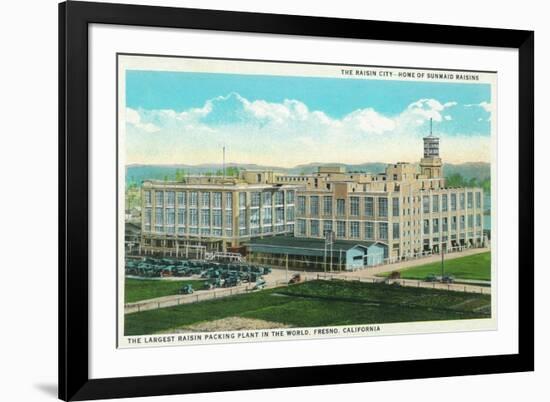 Exterior View of Sun-Maid Raisin Plant - Fresno, CA-Lantern Press-Framed Art Print