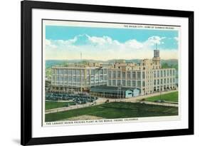 Exterior View of Sun-Maid Raisin Plant - Fresno, CA-Lantern Press-Framed Art Print