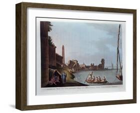 Exterior View of the Ancient Wall of Alexandria, with Cleopatra's Needle, 1802-Thomas Milton-Framed Giclee Print