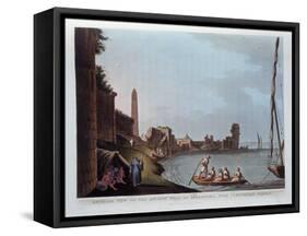 Exterior View of the Ancient Wall of Alexandria, with Cleopatra's Needle, 1802-Thomas Milton-Framed Stretched Canvas