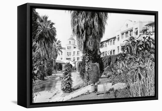 Exterior View of the Beverly Hills Hotel-null-Framed Stretched Canvas