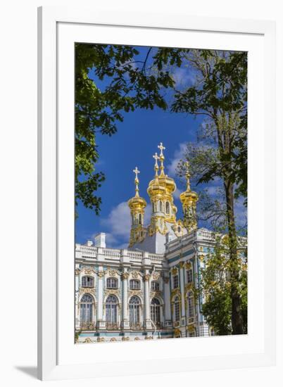 Exterior View of the Catherine Palace, Tsarskoe Selo, St. Petersburg, Russia, Europe-Michael Nolan-Framed Photographic Print