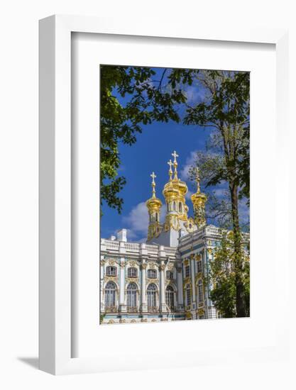 Exterior View of the Catherine Palace, Tsarskoe Selo, St. Petersburg, Russia, Europe-Michael Nolan-Framed Photographic Print