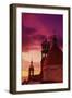 Exterior View of the Church of Guadalupe at Sunset-Randy Faris-Framed Premium Photographic Print