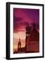 Exterior View of the Church of Guadalupe at Sunset-Randy Faris-Framed Premium Photographic Print