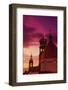 Exterior View of the Church of Guadalupe at Sunset-Randy Faris-Framed Photographic Print