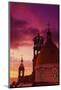 Exterior View of the Church of Guadalupe at Sunset-Randy Faris-Mounted Photographic Print