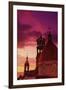 Exterior View of the Church of Guadalupe at Sunset-Randy Faris-Framed Photographic Print