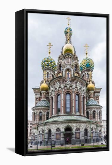 Exterior View of the Church on Spilled Blood (Resurrection Church of Our Savior)-Michael-Framed Stretched Canvas