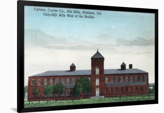 Exterior View of the Currier Co Silk Mills - Petaluma, CA-Lantern Press-Framed Art Print