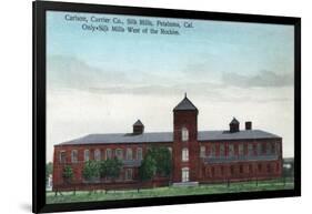 Exterior View of the Currier Co Silk Mills - Petaluma, CA-Lantern Press-Framed Art Print