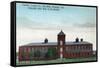 Exterior View of the Currier Co Silk Mills - Petaluma, CA-Lantern Press-Framed Stretched Canvas