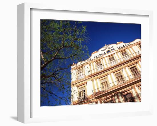 Exterior View of the Famous Partegas Cigar Factory, Havana, Cuba, West Indies, Central America-Lee Frost-Framed Photographic Print