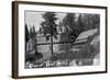 Exterior View of the Glacier Point Hotel - Yosemite National Park, CA-Lantern Press-Framed Art Print