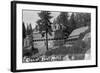 Exterior View of the Glacier Point Hotel - Yosemite National Park, CA-Lantern Press-Framed Art Print