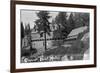 Exterior View of the Glacier Point Hotel - Yosemite National Park, CA-Lantern Press-Framed Art Print