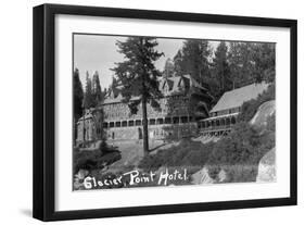 Exterior View of the Glacier Point Hotel - Yosemite National Park, CA-Lantern Press-Framed Art Print