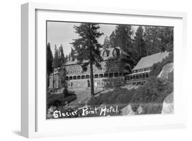 Exterior View of the Glacier Point Hotel - Yosemite National Park, CA-Lantern Press-Framed Art Print