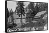 Exterior View of the Glacier Point Hotel - Yosemite National Park, CA-Lantern Press-Framed Stretched Canvas