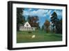 Exterior View of the Hendersonville Country Club House - Hendersonville, NC-Lantern Press-Framed Art Print