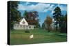 Exterior View of the Hendersonville Country Club House - Hendersonville, NC-Lantern Press-Stretched Canvas