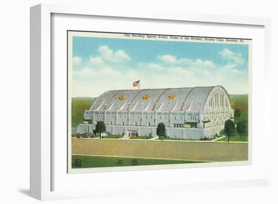 Exterior View of the Hershey Sports Area - Hershey, PA-Lantern Press-Framed Art Print