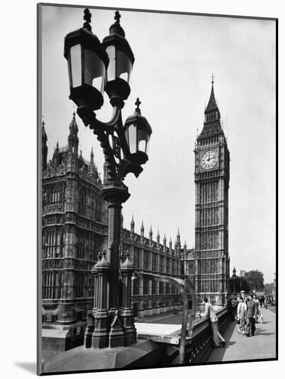 Exterior View of the House of Parliament and Big Ben-Tony Linck-Mounted Premium Photographic Print