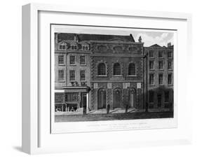 Exterior View of the Italian Opera House, Haymarket, 18th Century-Charles John Smith-Framed Giclee Print