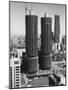 Exterior View of the Marina Towers Overlooking Chicago River-null-Mounted Photographic Print