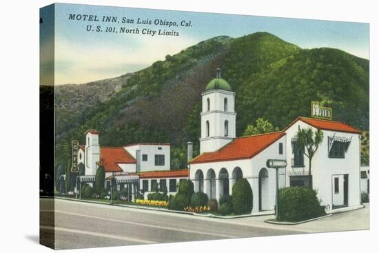 Exterior View of the Motel Inn - San Luis Obispo, CA-Lantern Press-Stretched Canvas